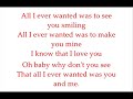 Basshunter~All I ever wanted lyrics!