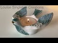 Painting Aqua Cast TWO WAYS. Bird Tea Light Holders