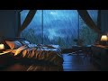 Rain with Thunder Sounds for Sleep and Relaxation under a DARK Forest TENT