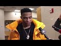 Russell Westbrook asked if him and Joel Embiid are cool, 