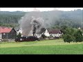 Protestfahrten mit Dampflok vor planmäßigen Holzzügen, 02.07.2024