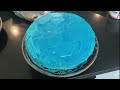 We made a cake using blue milk