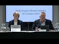 NHS England Board Meeting 5th October 2023