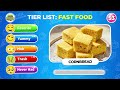 Tier List Rank Fast Food from Favorite to Trash 🍕📝 Junk Food Quiz | Quiz Kingdom