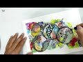 Neurographic art | art therapy | zentangle with watercolor | colorful zentangle art