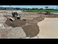 Complete 3Day.!! Fast ​Job Fill Huge Size Pond Up Using Sand By Bulldozer Shantui & 10 Wheels Trucks