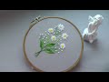 Hand Embroidery: Daisy flower 🌼 Very easy stitches * top embroidery 🌼