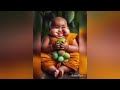 so cute little monk 🎋🎋🌹🌹💐💐🌻🌻#babyshorts #babymonk#little monk#cute monk youtube video