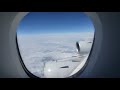 A380 engines in flight. Frankfurt to JFK.