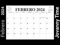 Calendario - Febrero 2024