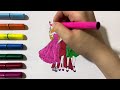 Dress Up Barbie and Barbie Characters Coloring with Sticker Book | painting and drawing for kids |