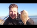 Beach Fishing UK - Shore Fishing For Dabs and Plaice On A Very Pleasant Winters Day