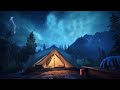 Stormy Rain & Thunder in Foggy Forest- You have been Caught in the Rain under a Tent-Sleep 9 Hours