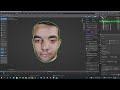 Blender add-on KeenTools Facebuilder to turn Images into 3D Head Model | Timelapse