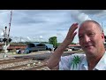 Coal Train At Big Sandy Jct, 2 Mile Long Intermodal Train W/2 DPUs Crosses GIGANTIC Railroad Trestle