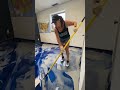 Midnight Blue and Gray Metallic Epoxy Floor