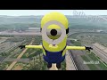 Epic High Speed Car Jumps vs Giant Minion #14 – BeamNG ABA #beamngdrive