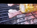 Corn & Bacon sizzling on the grill