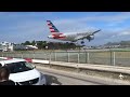 Extremely Low Landing at St Maarten Princess Juliana Airport- American Airlines A319