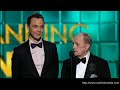 Jim Parsons and Bob Newhart present at the Emmys 2013