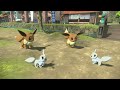 Pokémon Legends Arceus - Alpha Eevee Parents Talking With Their Shiny Twins