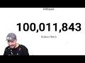 @MrBeast hit 100,000,000 subs!!!