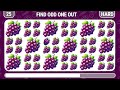 Find the ODD One Out - Fruit Edition Easy, Medium, Hard🍍🍓🍉| 30 Ultimate Levels | Quizzer Joco