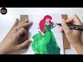 The process of coloring the Princess Snow White| Teach your child to color the Princess theme