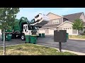 Waste management Peterbilt 520 McNeilus CNG on cart lines