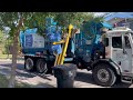 Gilbert Arizona Amrep Garbage Truck Picking up Tons of Recycling.