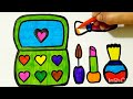 Makeup Set drawing tutorial for kids| easy drawings