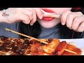 ASMR MUKBANG) BLACK BEAN NOODLES, SPICY CHICKEN, SAUSAGE 양념치킨, 짜장면, 모짜렐라 핫도그, 소떡소떡 먹방 EATING SOUNDS