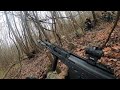 Intense woods airsoft battle at beginning of game!