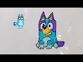 how to draw Bluey l Bluey drawing l colorful❤💚💜 drawing l drawing for kids l drawing bluey l drawing