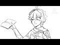 Aether voices other Genshin Impact character (animatic)
