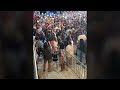 Kamala Harris reacts to interruption by Gaza protesters at Detroit rally