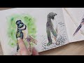 🎨 Watercolour SKETCHBOOK TOUR - My first Etchr Sketchbook 🦙