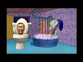 Squidward Scared of Skibidi Toilet