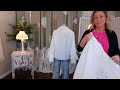 How To Upcycle A Plain White Shirt Into A Beautiful Lacy Tuxedo Shaped Top / Tunic