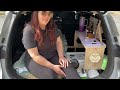 SUV Car Camping Build: $65 DIY with Storage and Table #carcamping  #suvcamping