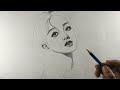 How to draw a girl ll easy steps for beginners ll FANCY pencil ll