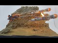 How to make realistic desert cliff diorama - (Display Stand) - DIY - for Pod Racer Scene
