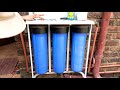 How to replace the 20 inch big blue water filters in a water filtration system