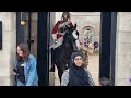 King's guard returns to find his horse box full of tourist's LADIES AND GENTLEMEN  GET OUT