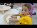 The cooking of Thiri local bread by Bahar Khanum Wazen, her brother