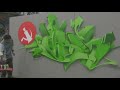 Graffiti piece 3D Wildstyle - 3rd Degree Bern - Time lapse #1