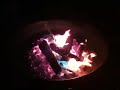 Blue flame in a fire pit