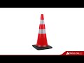 PVC traffic cone with black  base