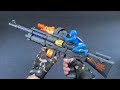 Special police weapon unboxing video, M416 rifle, AK-47, unboxing toy video, gas mask, axe, pistol,