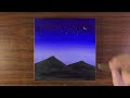 Night Sky Painting | Acrylic Painting Tutorial for Beginners Step by Step | Painting